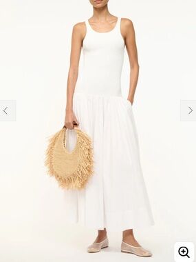 STAUD Moon Raffia Tote Bag - limited edition NWT